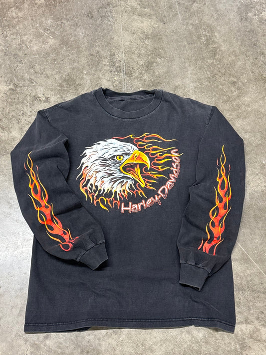 Vintage Harley Davidson eagle long sleeve size xl