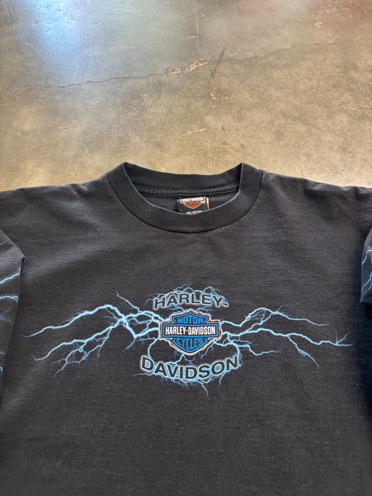 Vintage Harley Davidson lightning long sleeve size large
