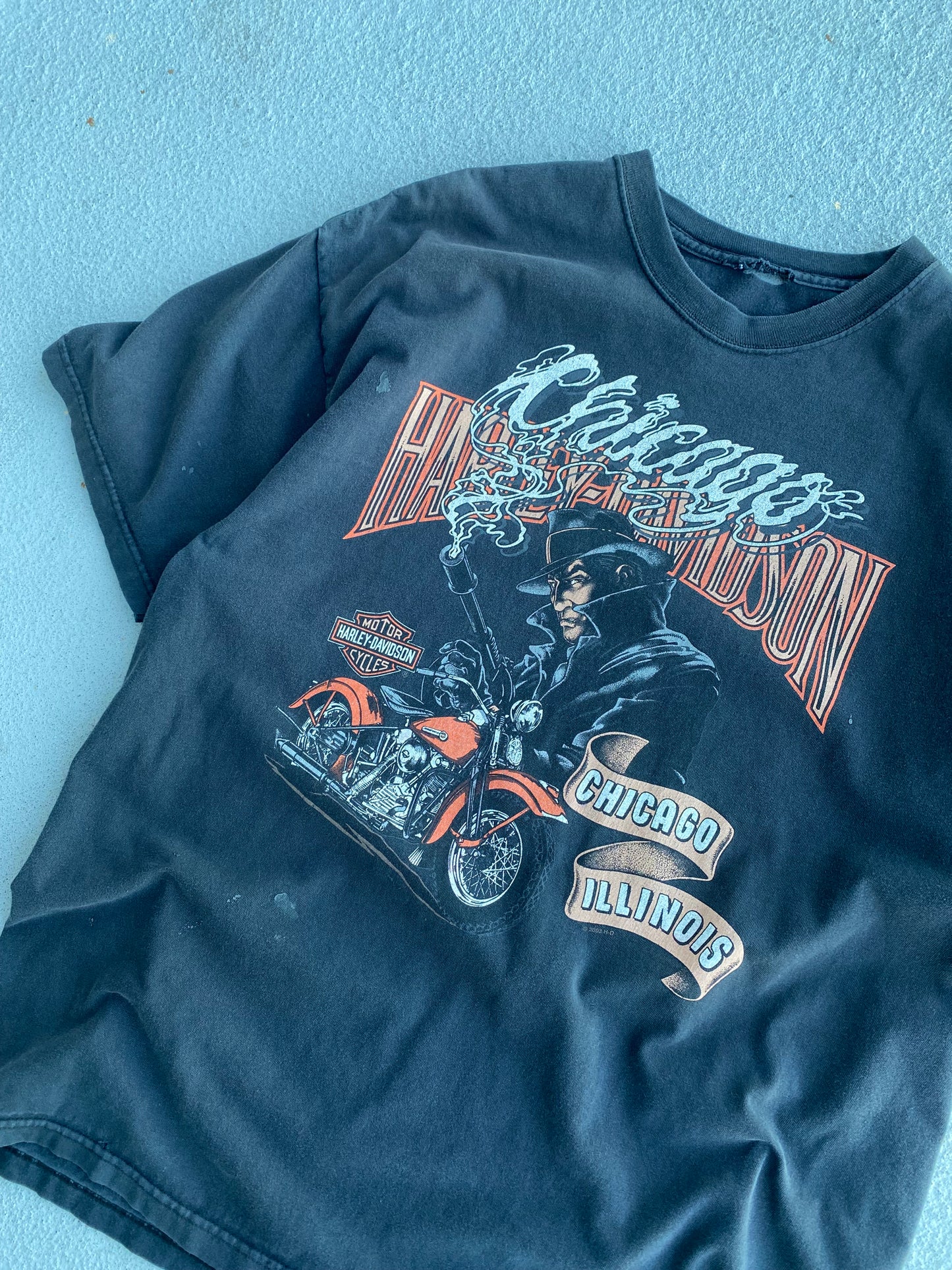 Vintage Harley Davidson Chicago Gangster shirt size large