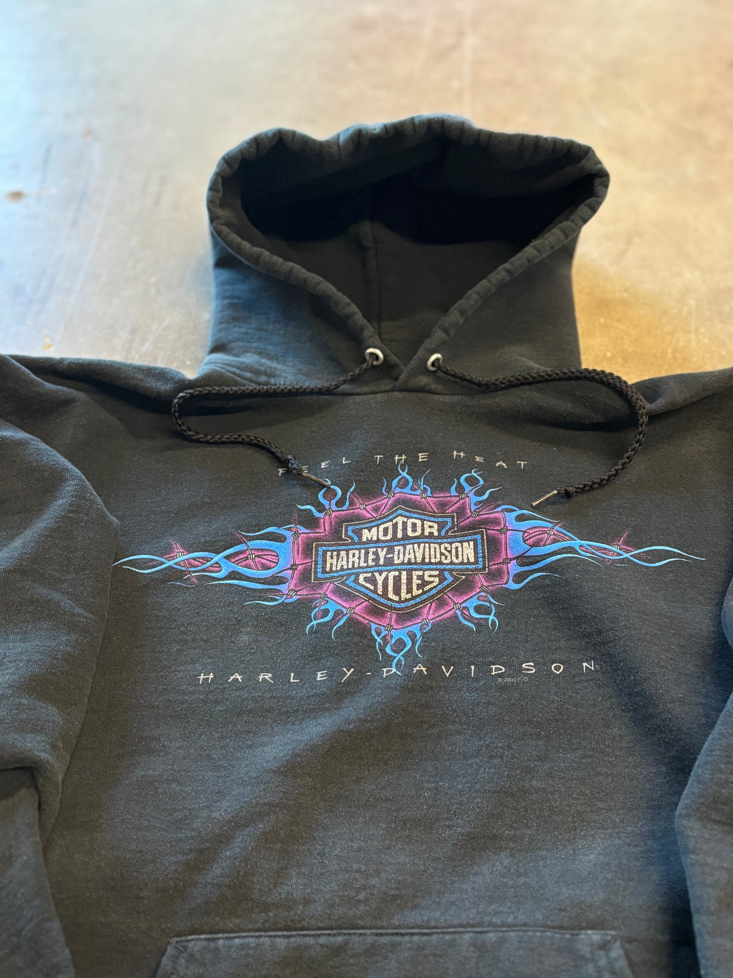 Vintage Harley Davidson feel the heat hoodie size large