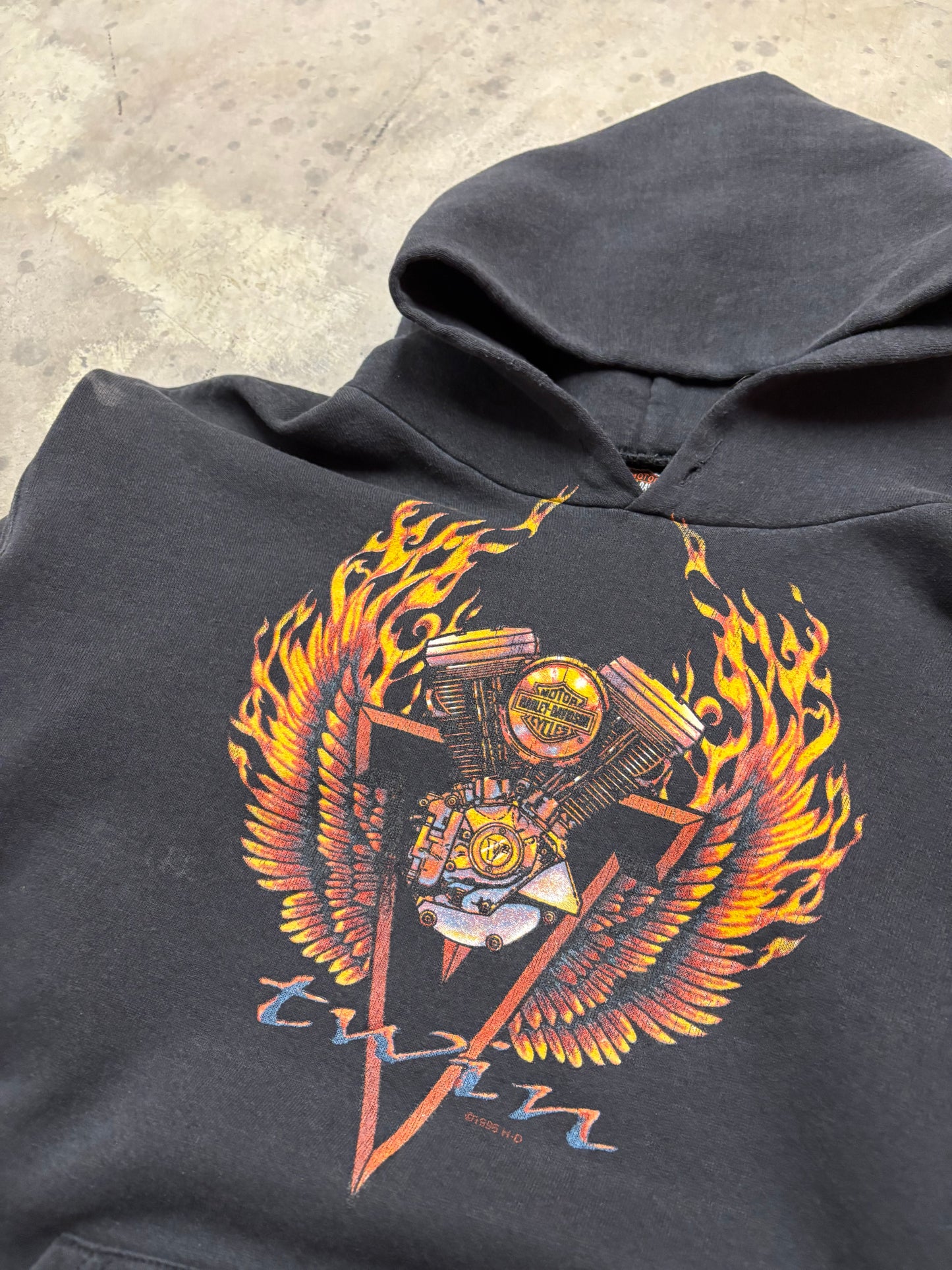 Vintage 90’s V twin Harley Davidson hoodie size medium