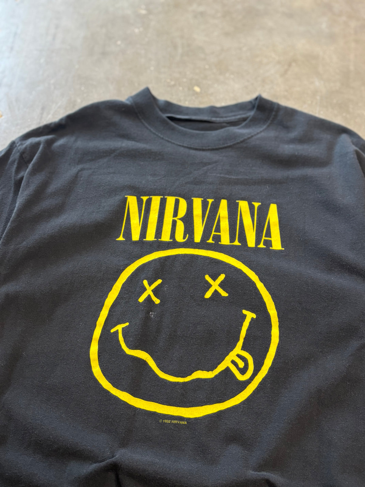 Vintage Nirvana smiley shirt size medium