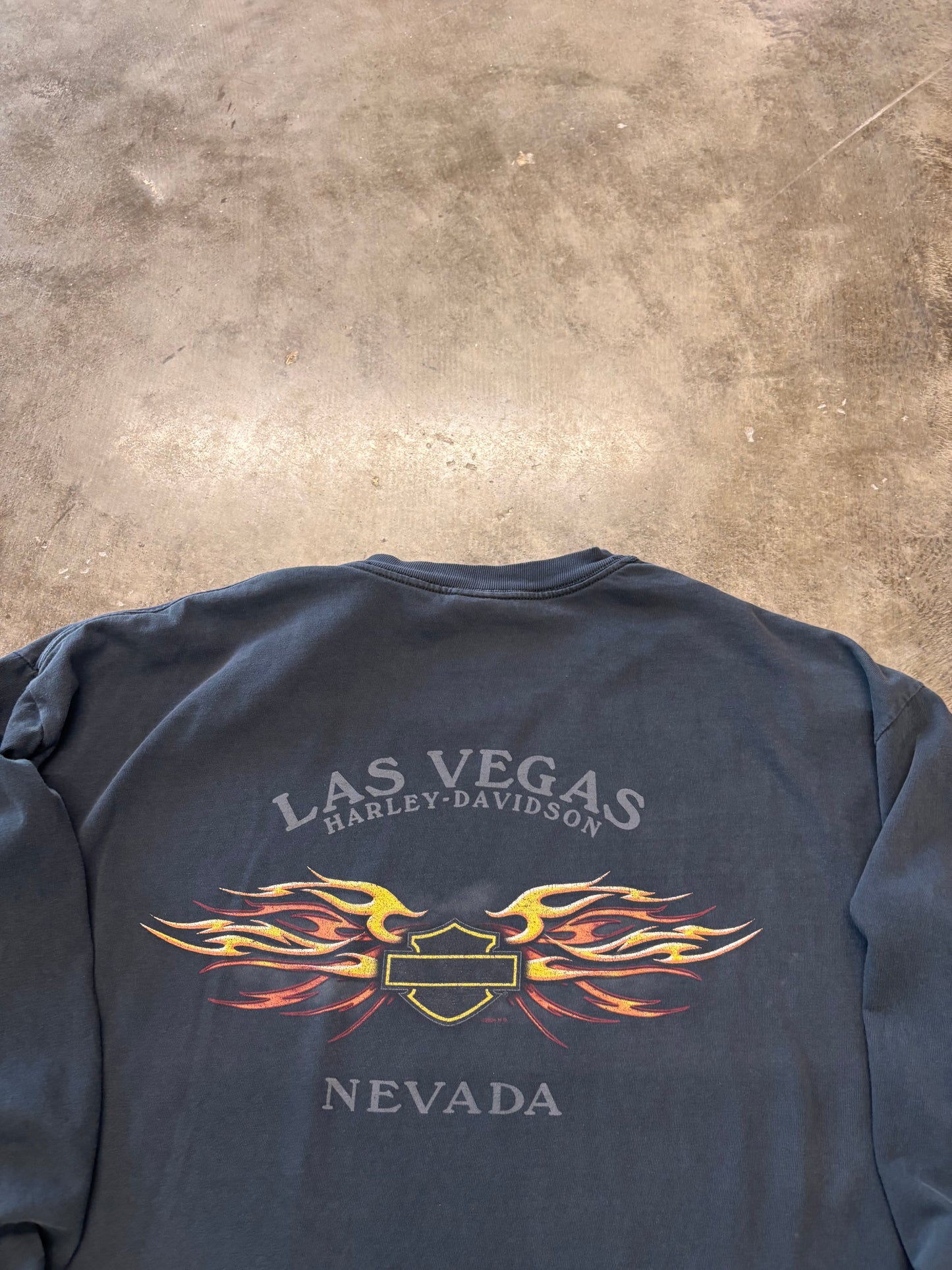 Vintage Harley Davidson Barb Wire long sleeve size xl