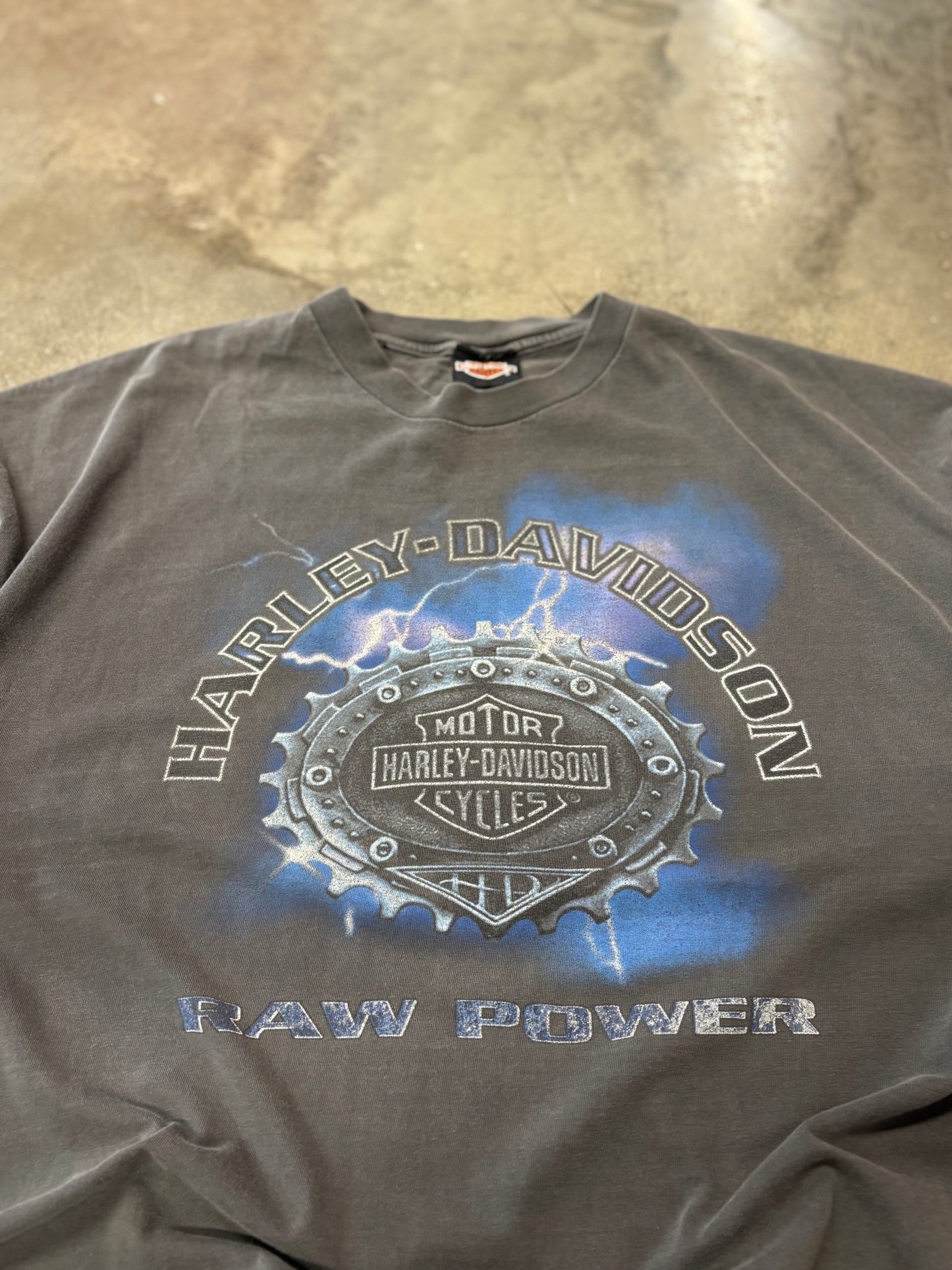 Vintage Harley Davidson Raw power shirt size xxxl faderrrrrrr