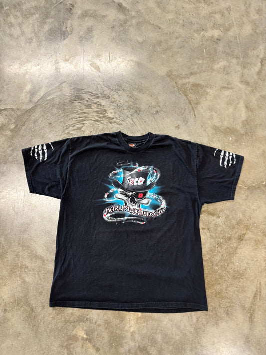 Vintage Harley Davidson Skull Poker shirt size xxl