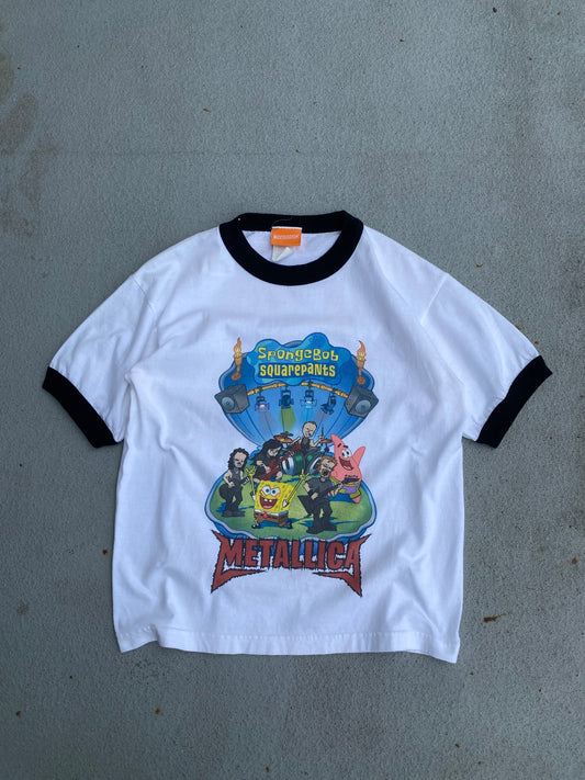 Vintage SpongeBob Metallica Babygirl Tee