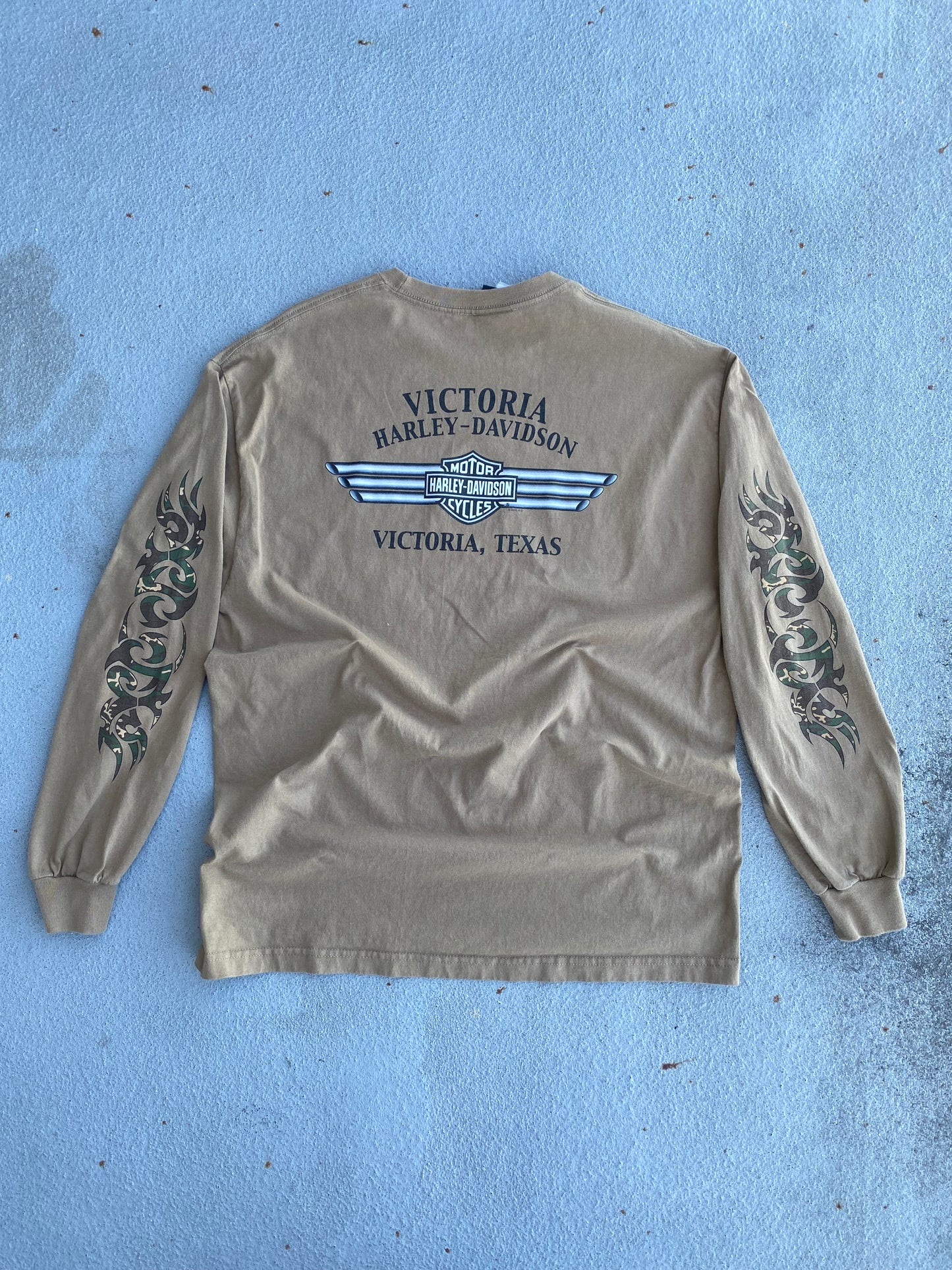 Vintage Harley Davidson Camo long sleeve shirt Extra Large