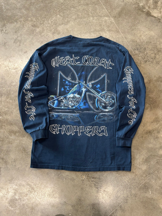 Vintage West coast choppers navy long sleeve size large