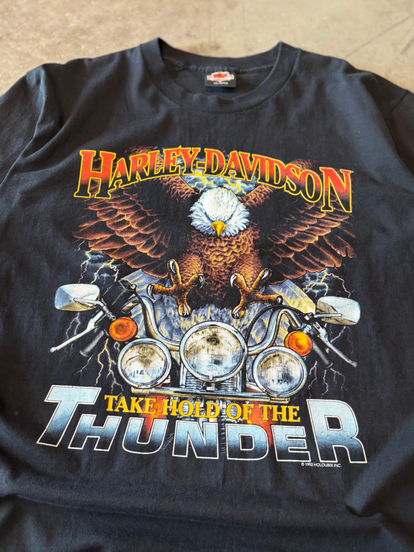 Vintage Harley Davidson Eagle Thunder shirt size large