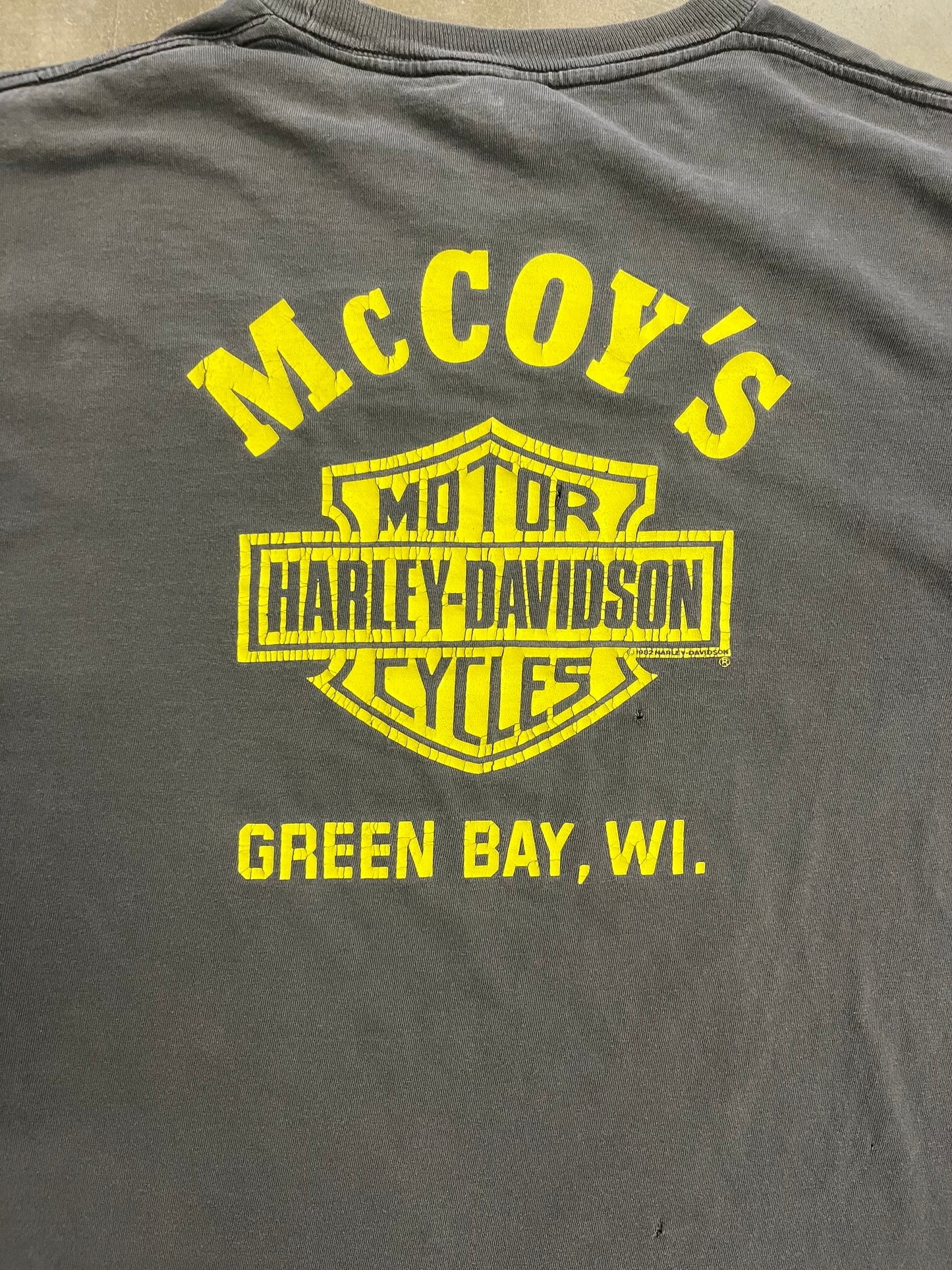 Vintage 80’s Harley Davidson Faded Out statute of liberty shirt fits large