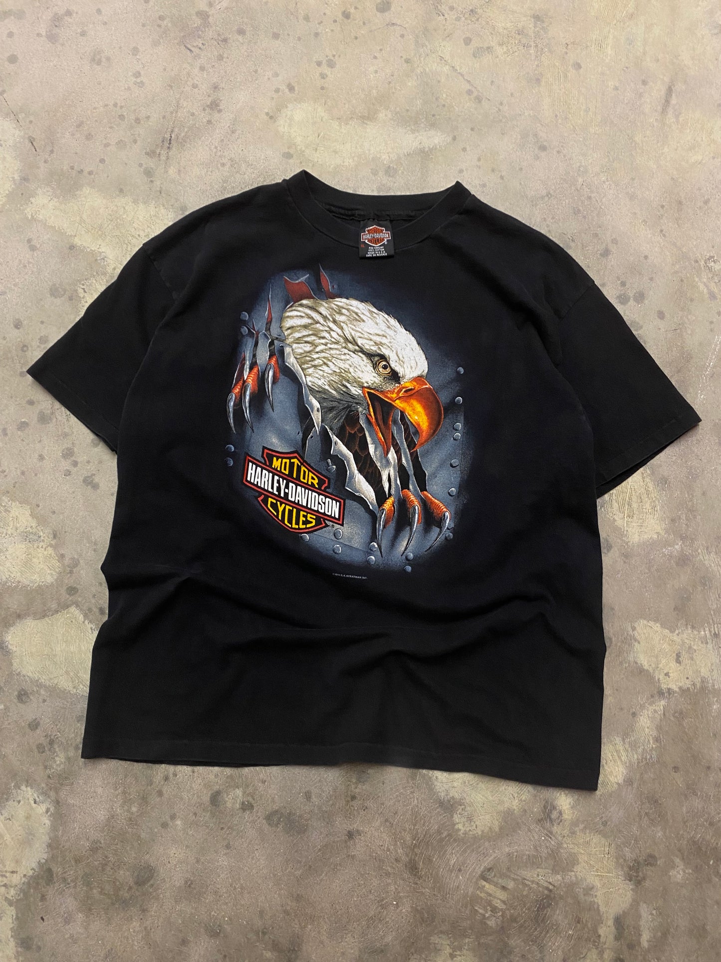 Vintage Harley Davidson Woah this eagle goin crazy size xl
