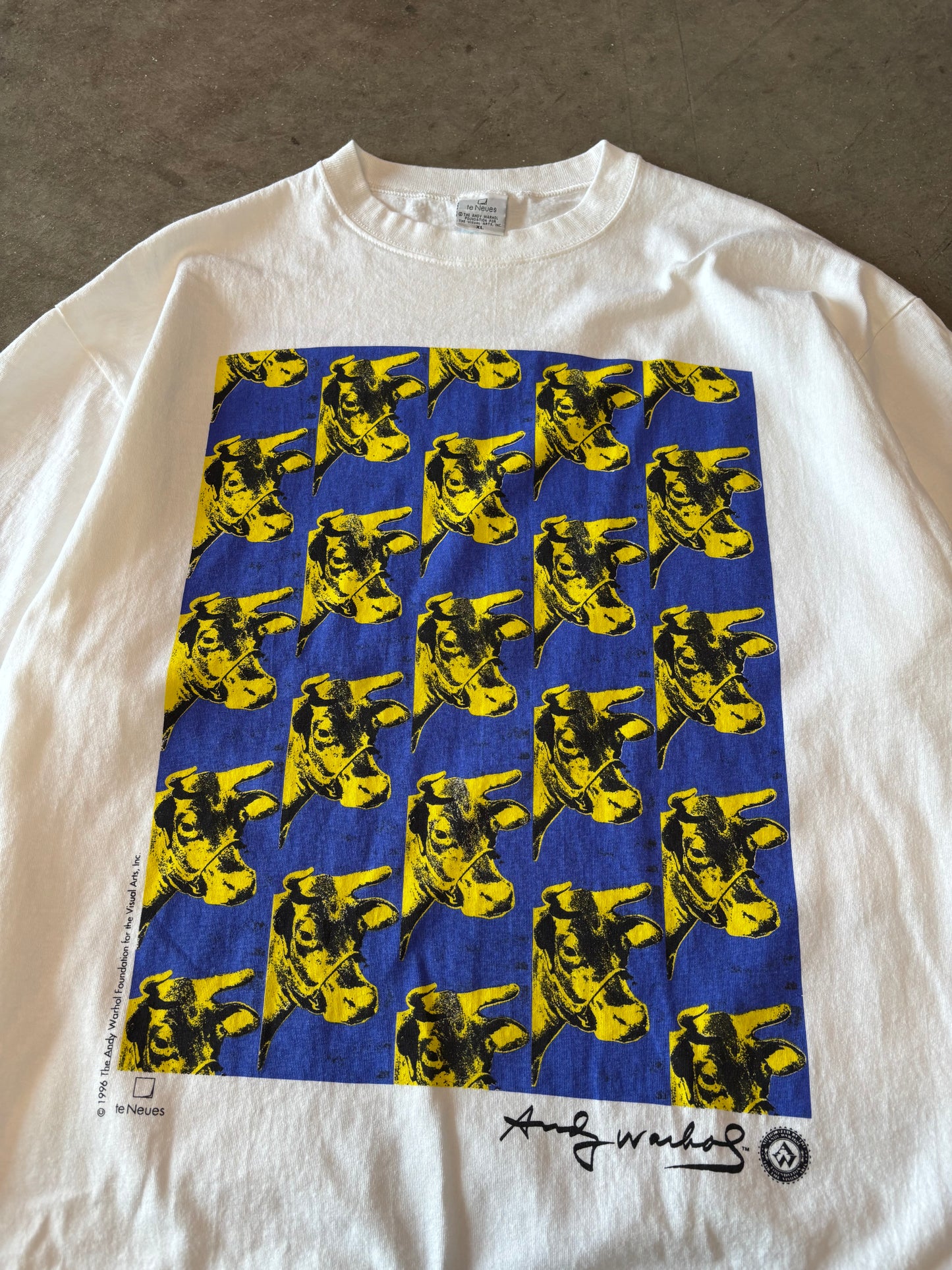 Vintage Andy Warhol cow art shirt size xl
