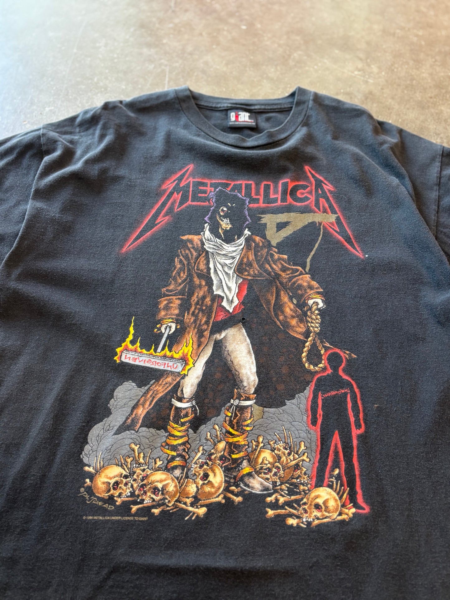 Vintage Metallica Pushead size extra large