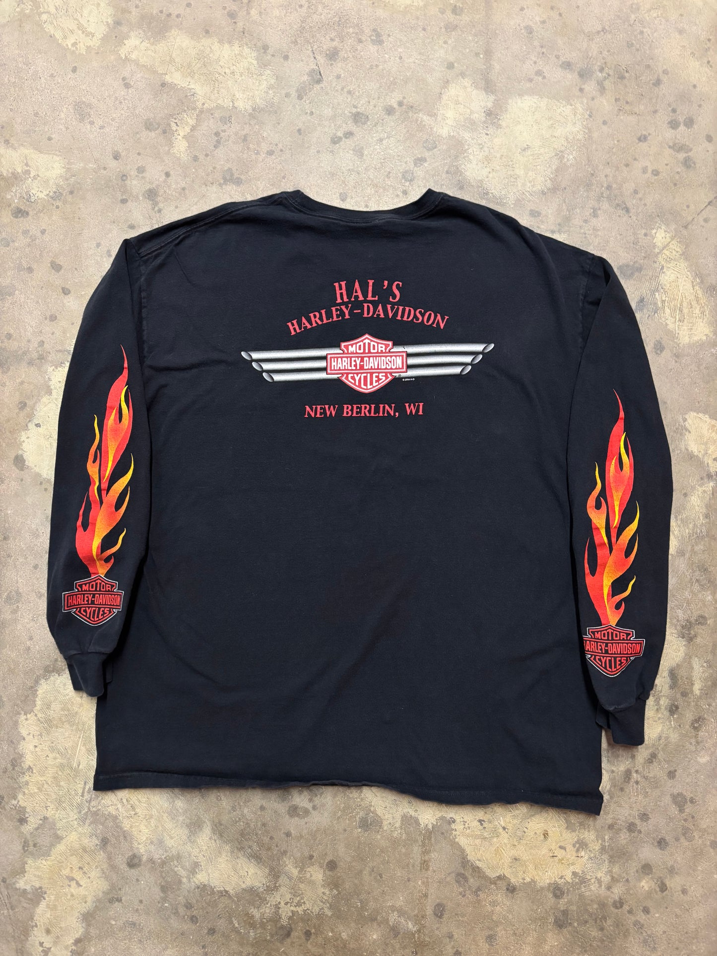 Vintage Harley Davidson flame long sleeve shirt size XL