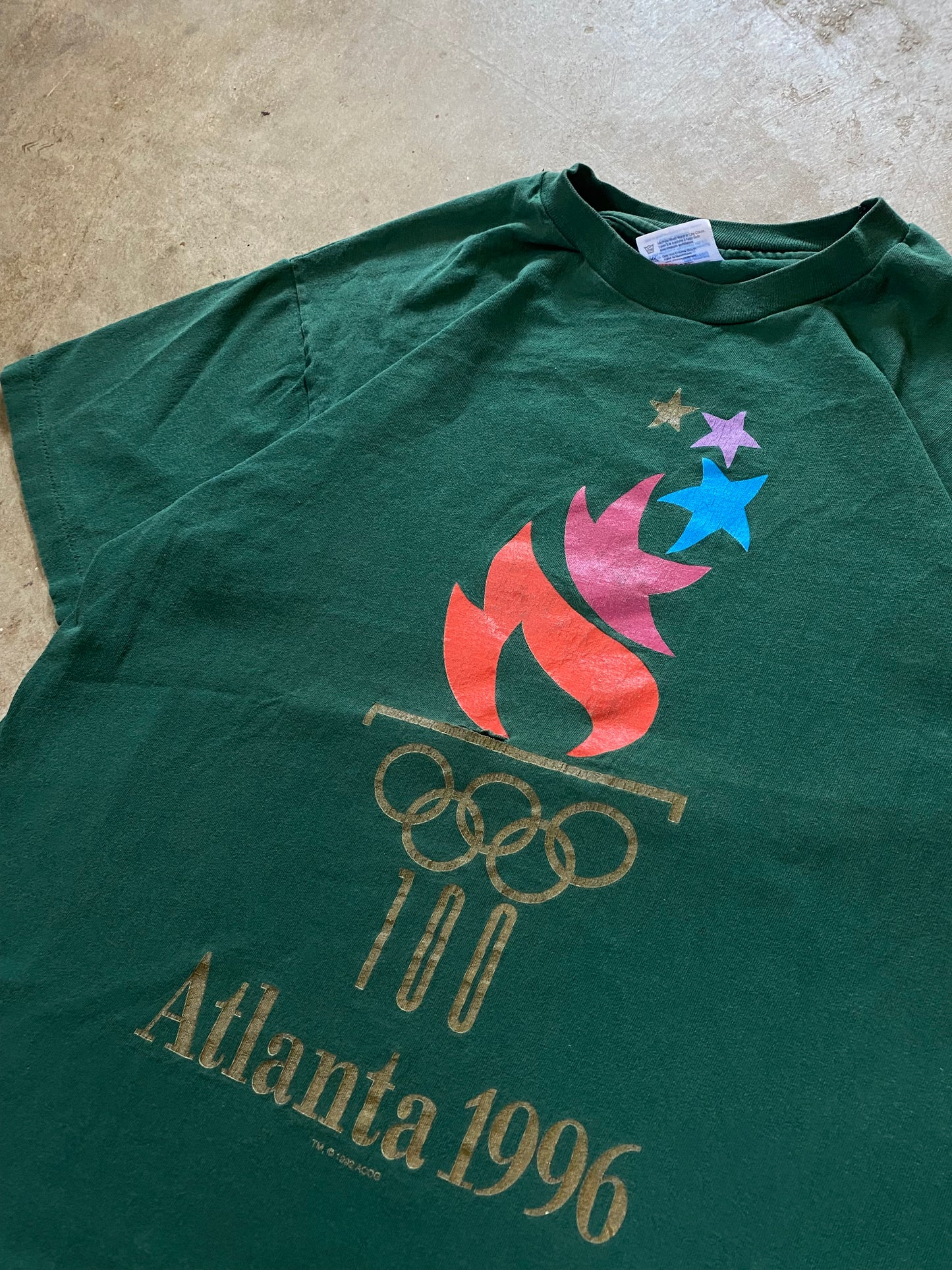 Vintage Atlanta Olympics Earth Tone Shirt Size Large