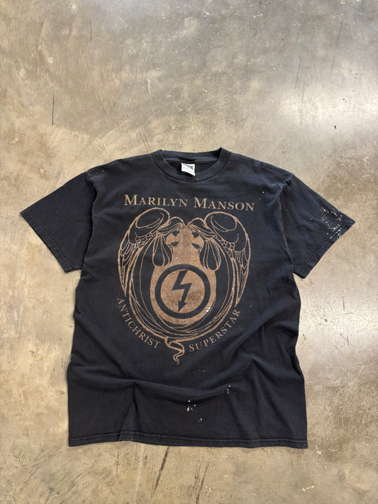 Vintage Marilyn Manson Paint splattered shirt size xL