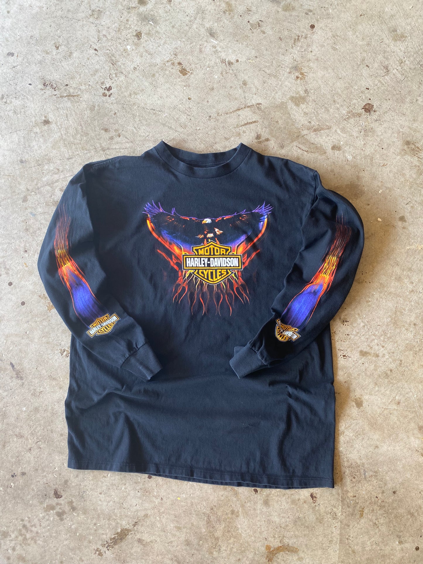 Vintage Harley Davidson Soaring Purple Eagle Size Extra Large