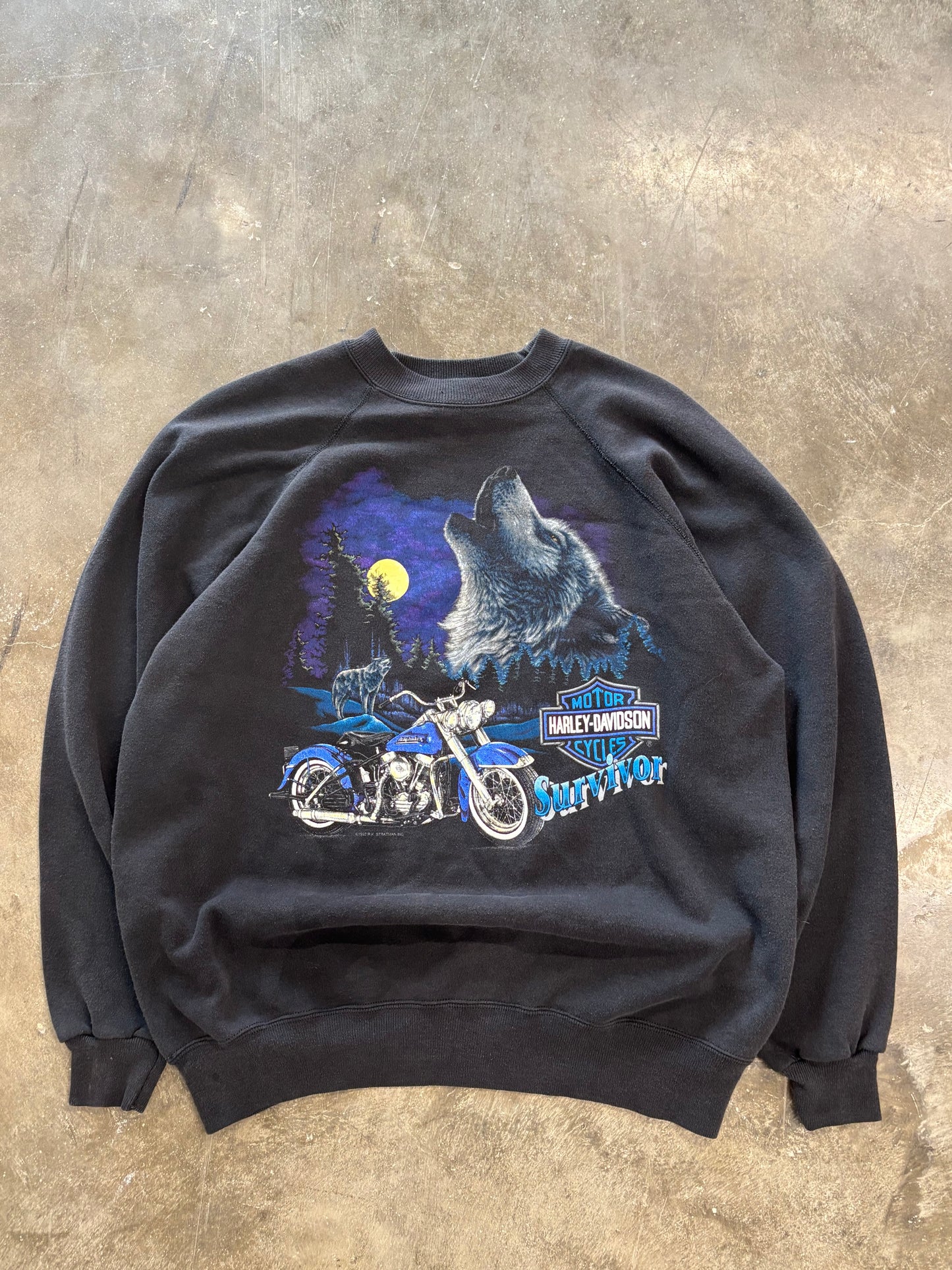 Vintage Harley Davidson wolf sweatshirt size extra large