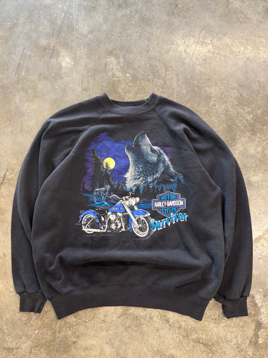 Vintage Harley Davidson wolf sweatshirt size extra large