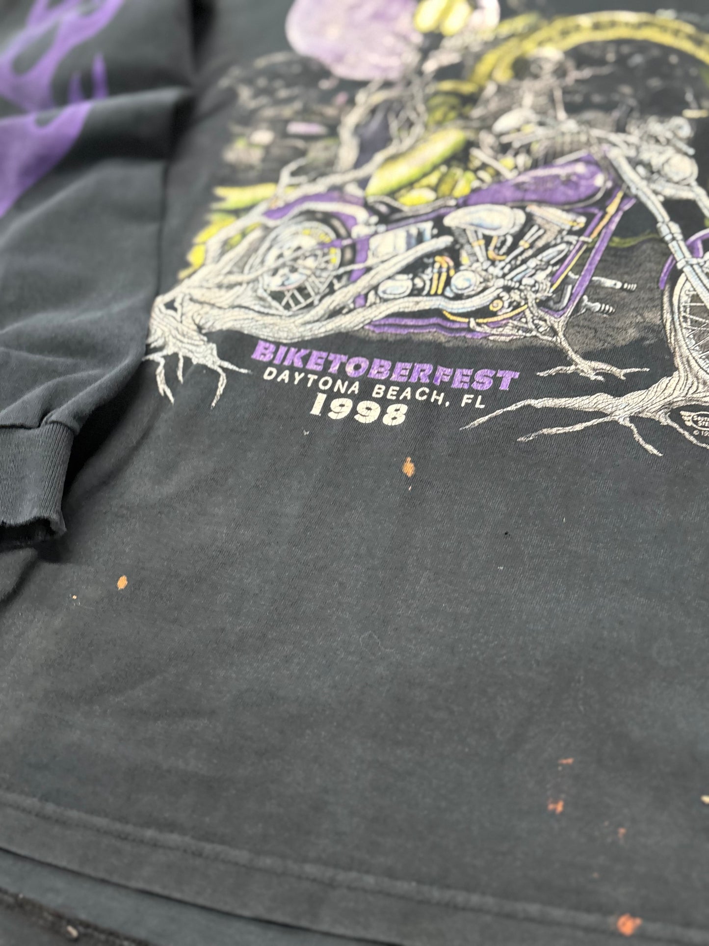 Vintage biketoberfest halloween long sleeve size large