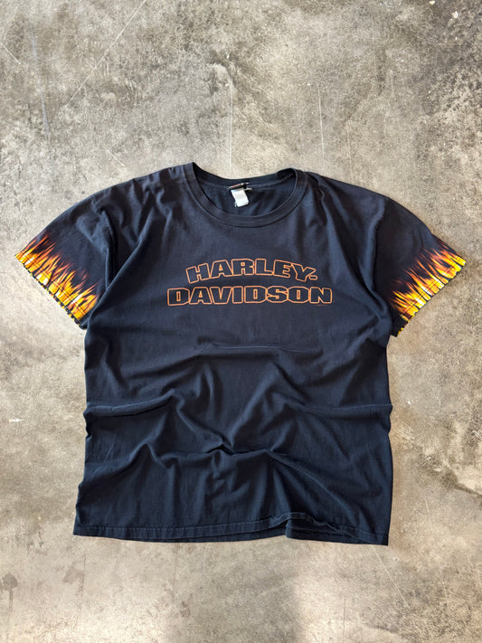 Vintage Harley Davidson short sleeve flame shirt size xxl