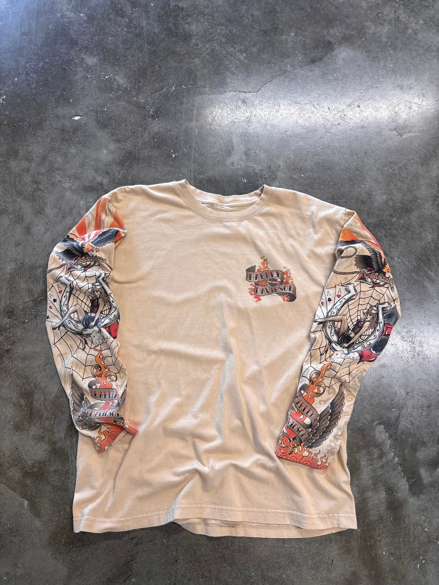 Harley Davidson Tattoo long sleeve size xl