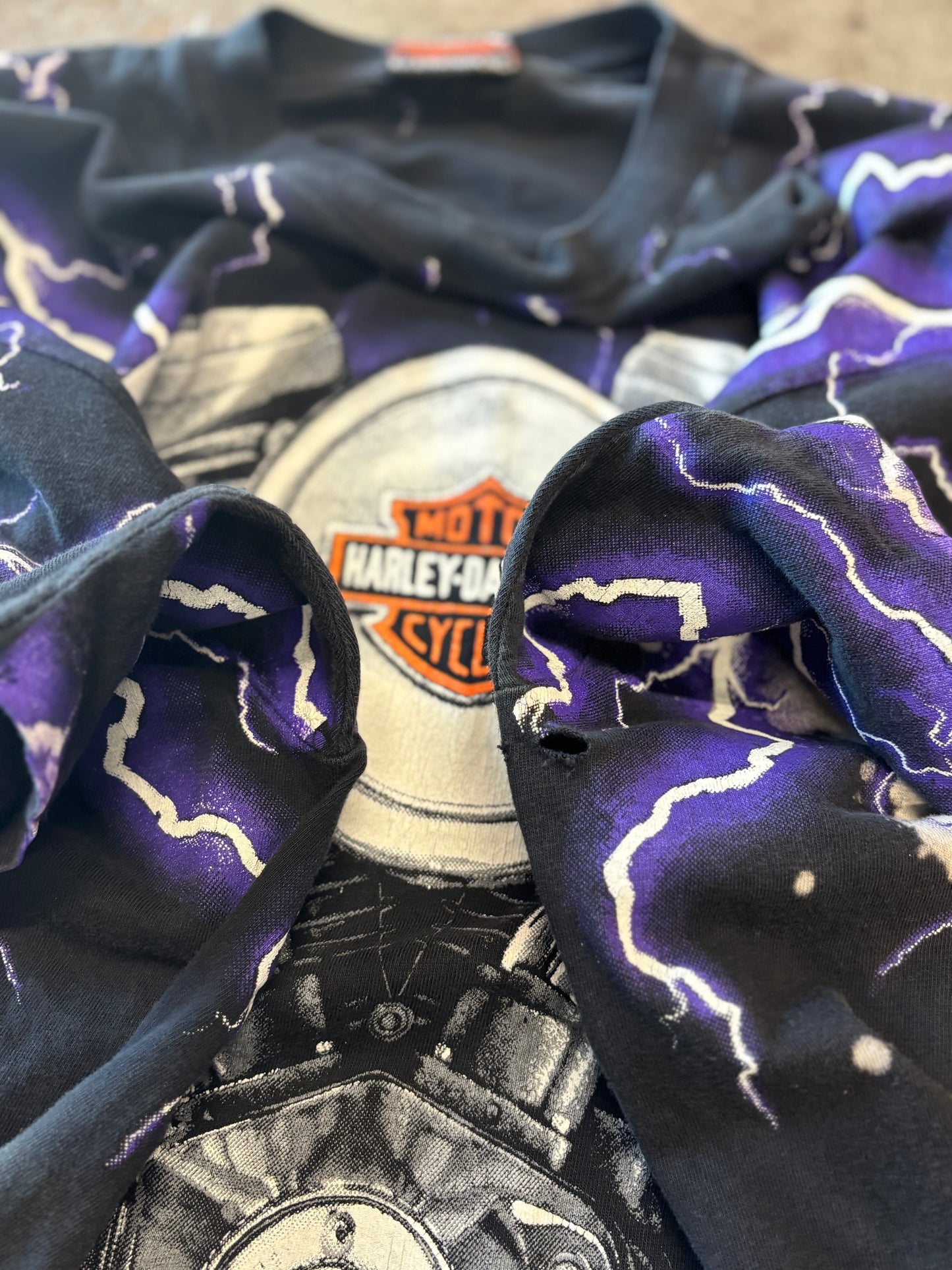 Vintage Harley Davidson purple Lightning