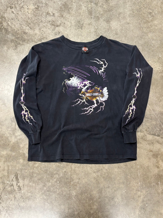 Vintage Harley Purple Lightning long sleeve size xl