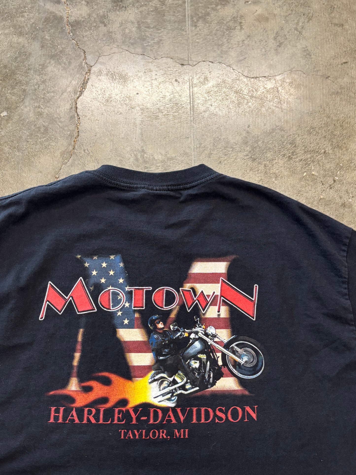 Vintage Harley Davidson Flame text shirt size xl