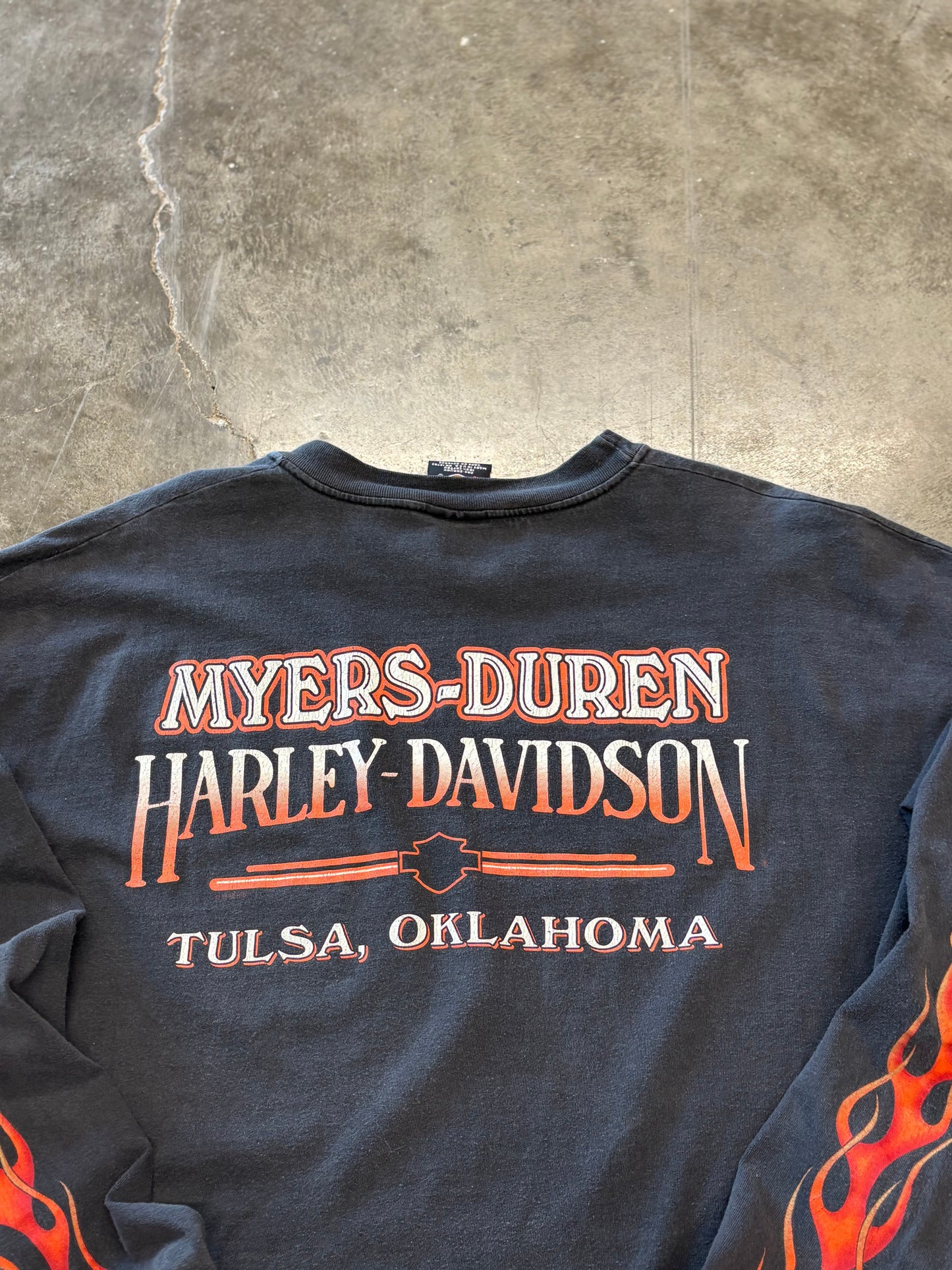 Vintage Harley Davidson rising flame shirt long sleeve size xxl