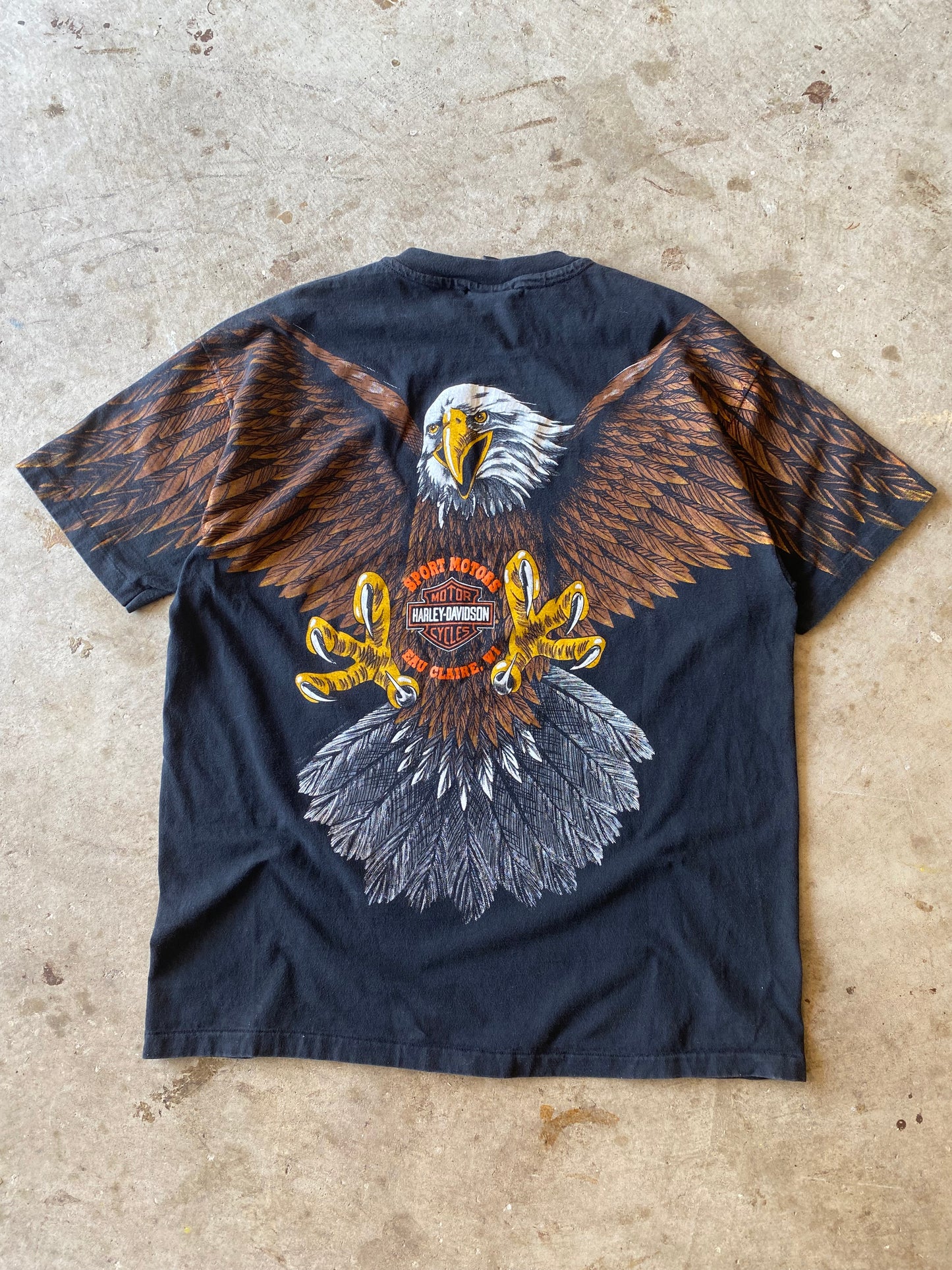 Vintage Harley Davidson Eagle AOP shirt size extra large