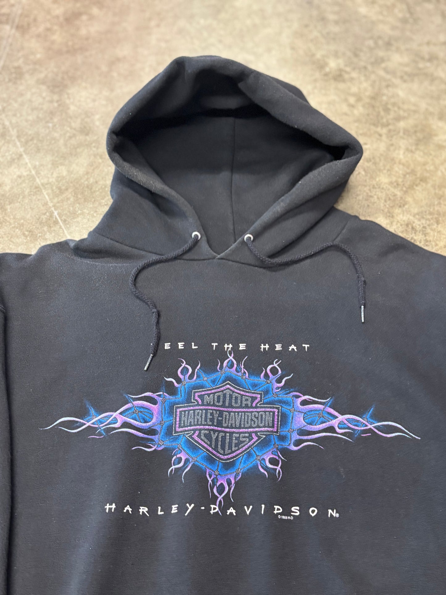 Vintage Harley Davidson Feel the heat hoodie size XL