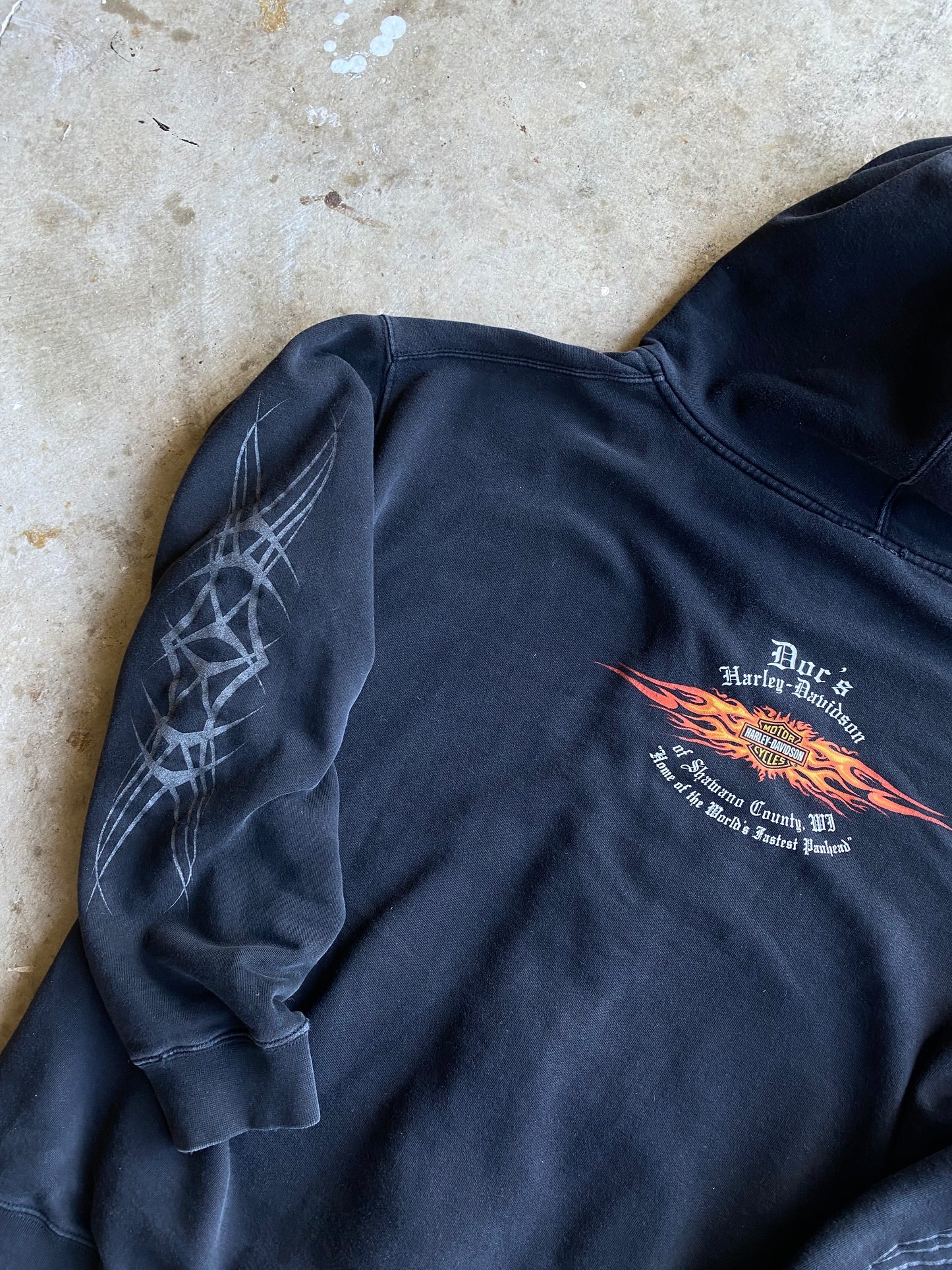 Vintage Harley Davidson Tribal Zip up hoodie size large