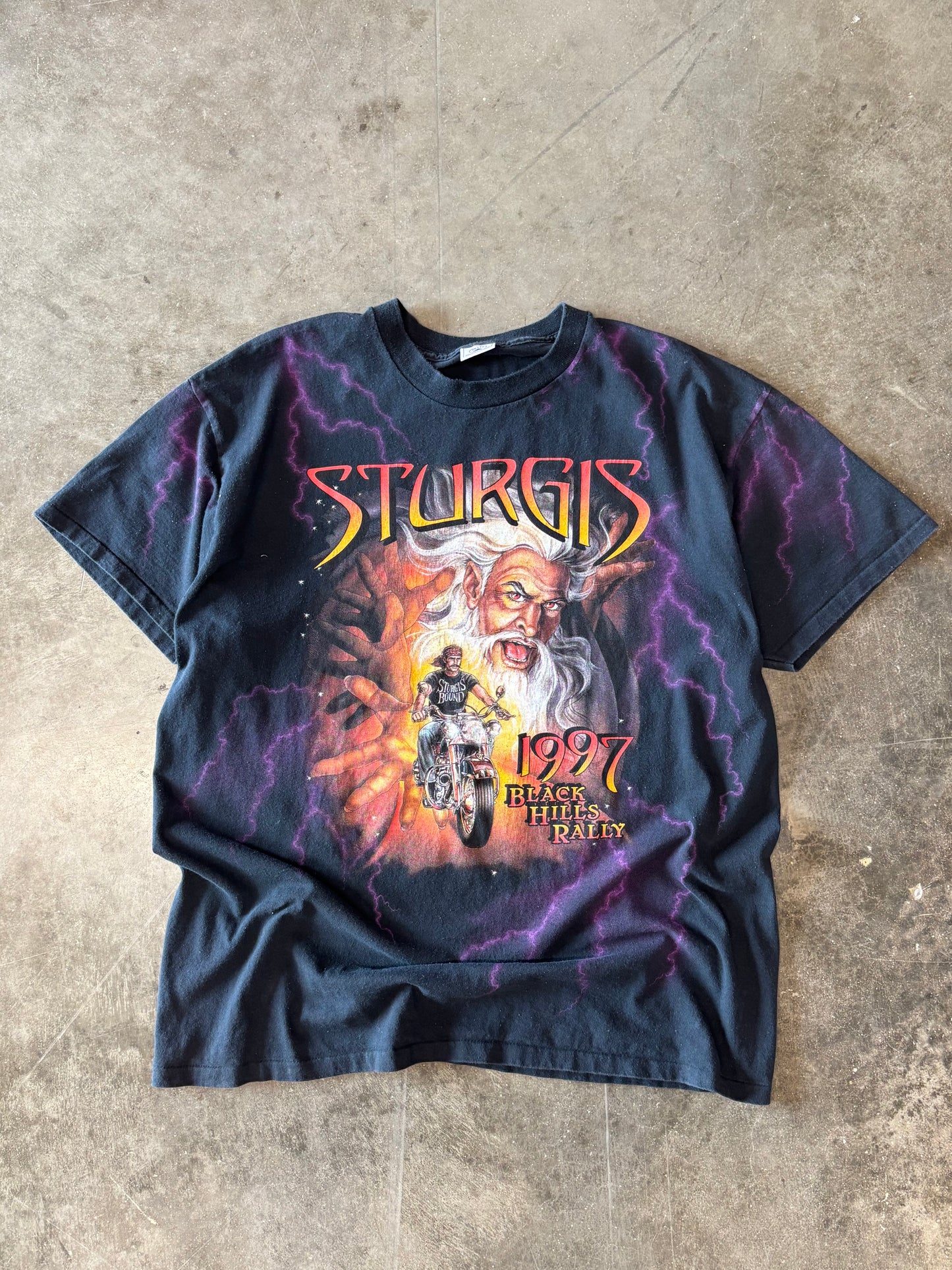 Vintage Sturgis Wizard lighting shirt size XL