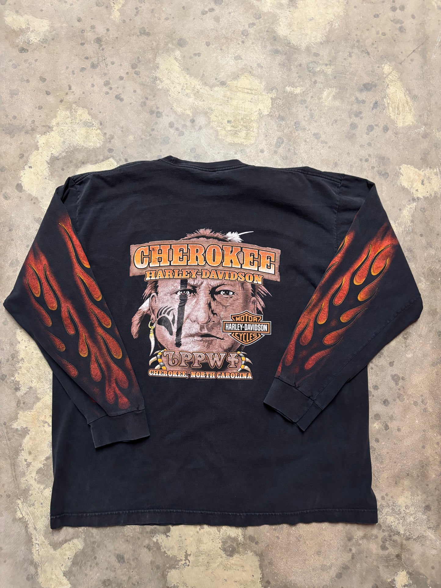Vintage Harley Davidson Death Flame long sleeve shirt size XXL