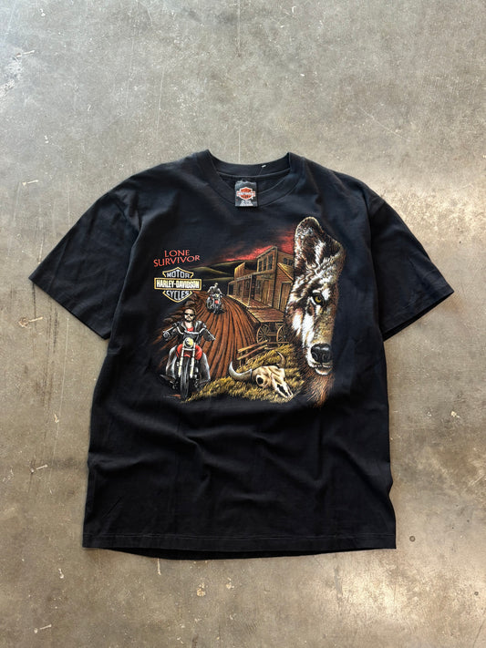 Vintage Harley Davidson lone survivor shirt size large