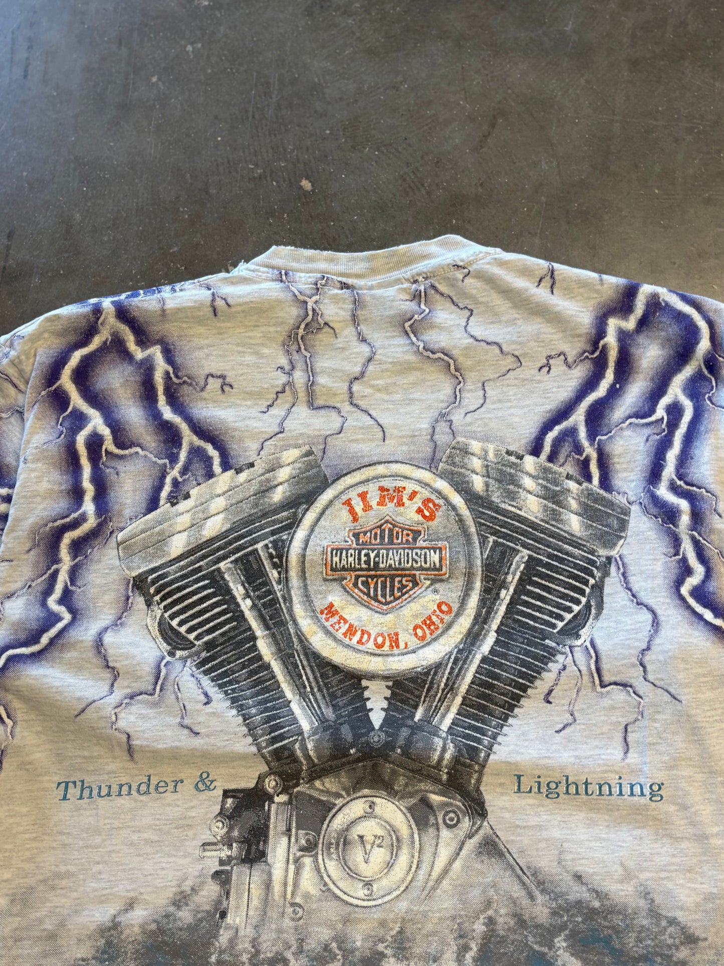 Vintage Harley Davidson Grey Lightning shirt size xl
