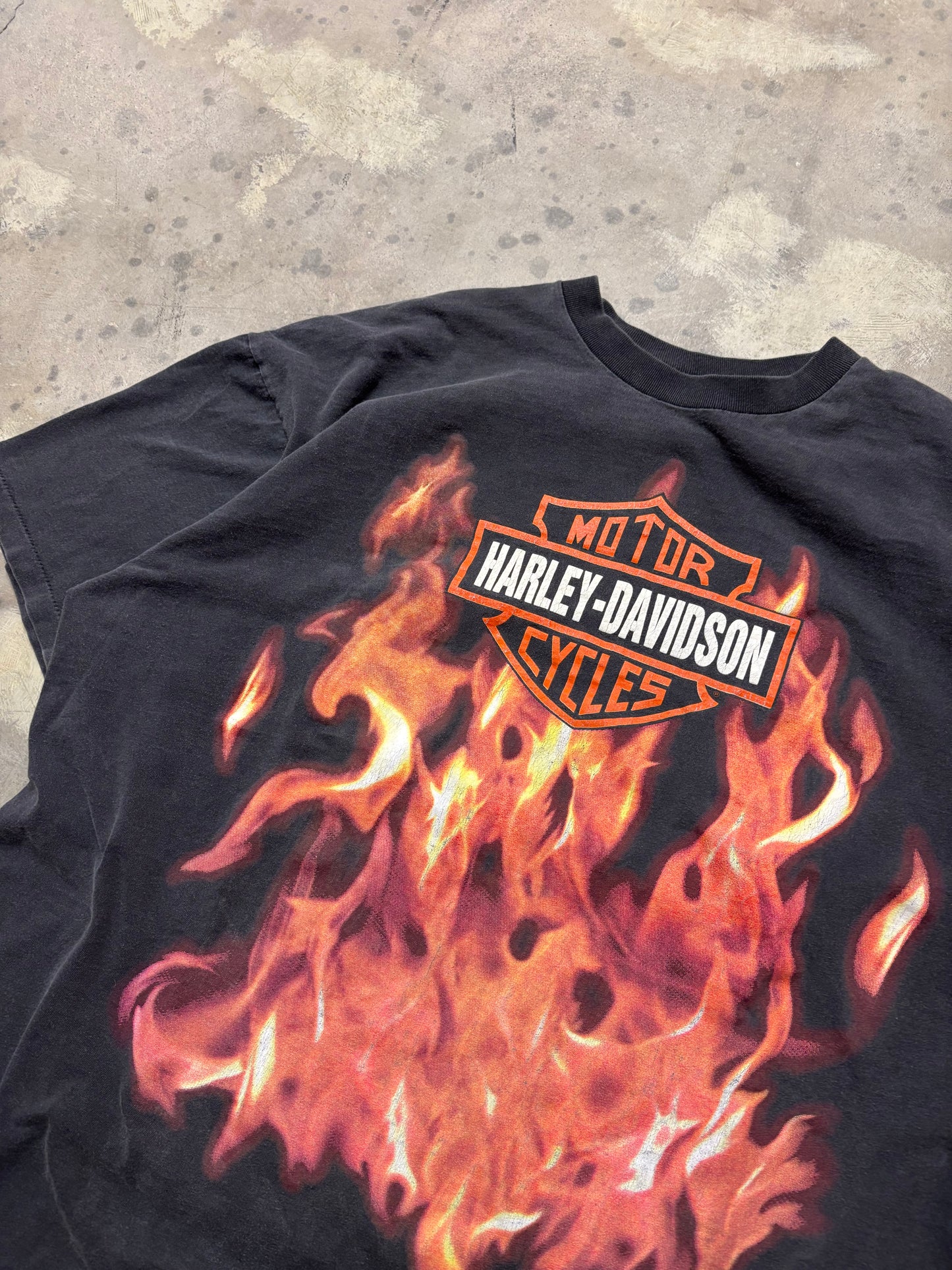 Vintage Haley Davidson rising flame shield shirt size XXXL