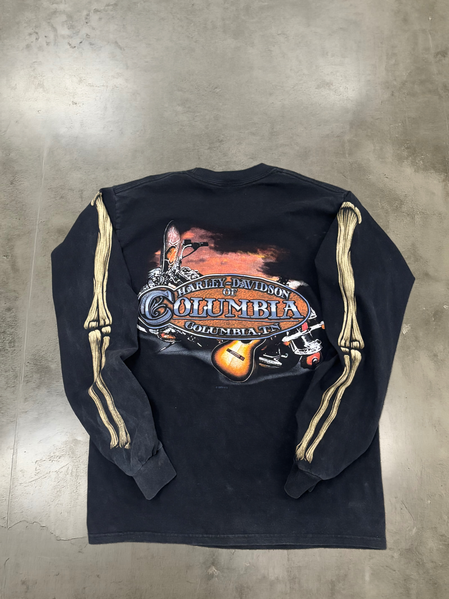 Harley Davidson Skeleton long sleeve size medium