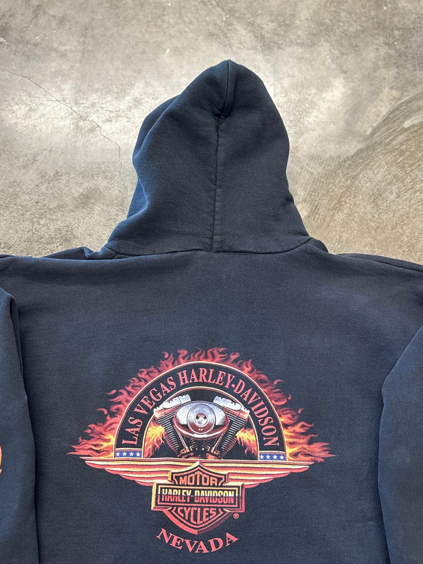 Vintage Harley Davidson Flame hoodie size large