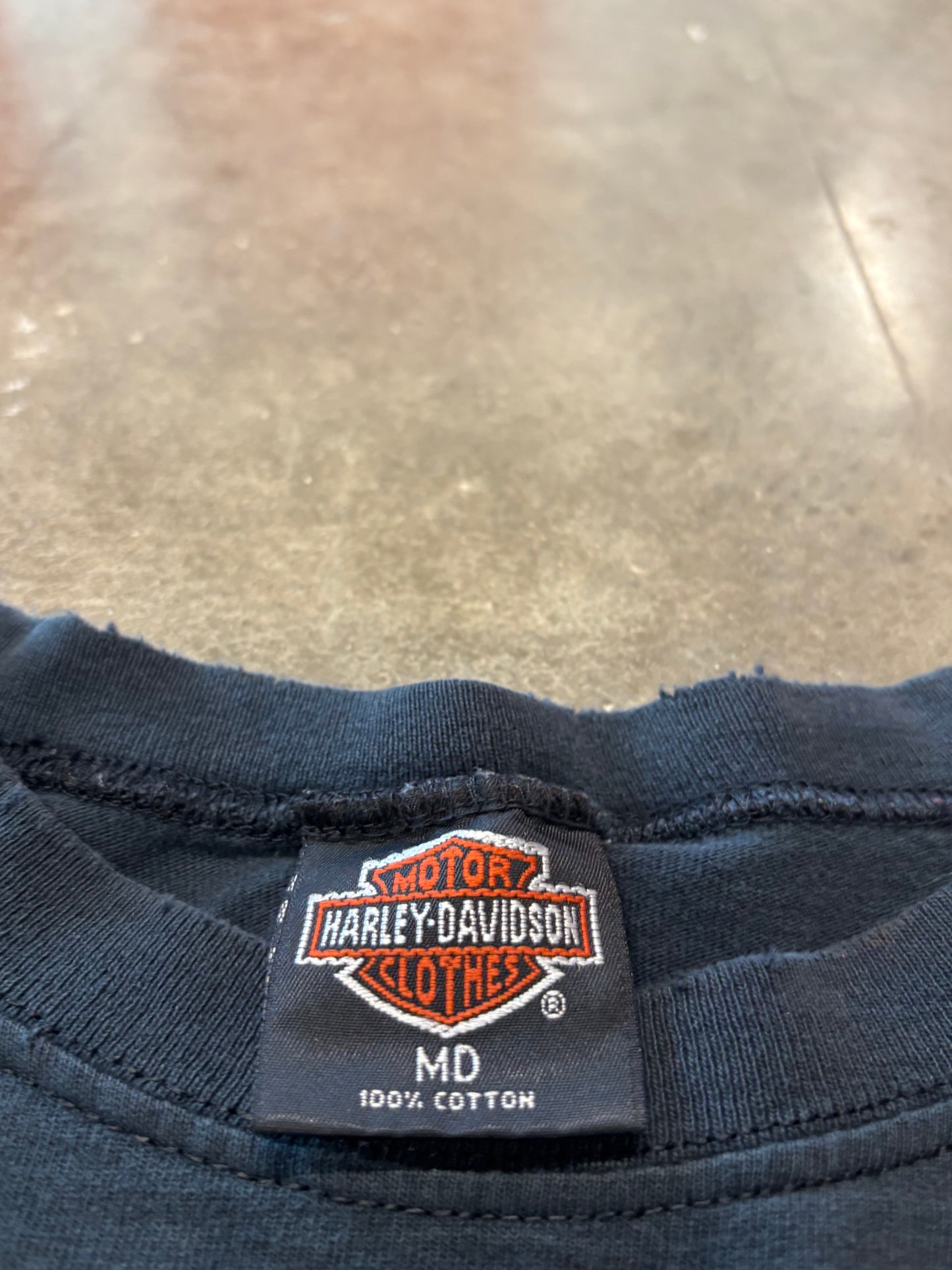 Vintage Harley Davidson Thrashed Eagle Harley Longsleeve medium