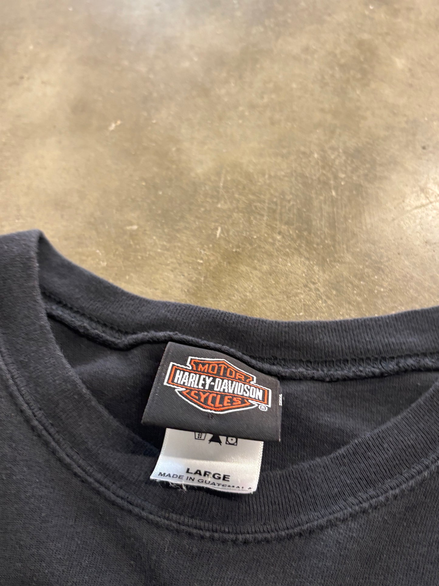 Vintage Harley Davidson chrome flame long sleeve size large