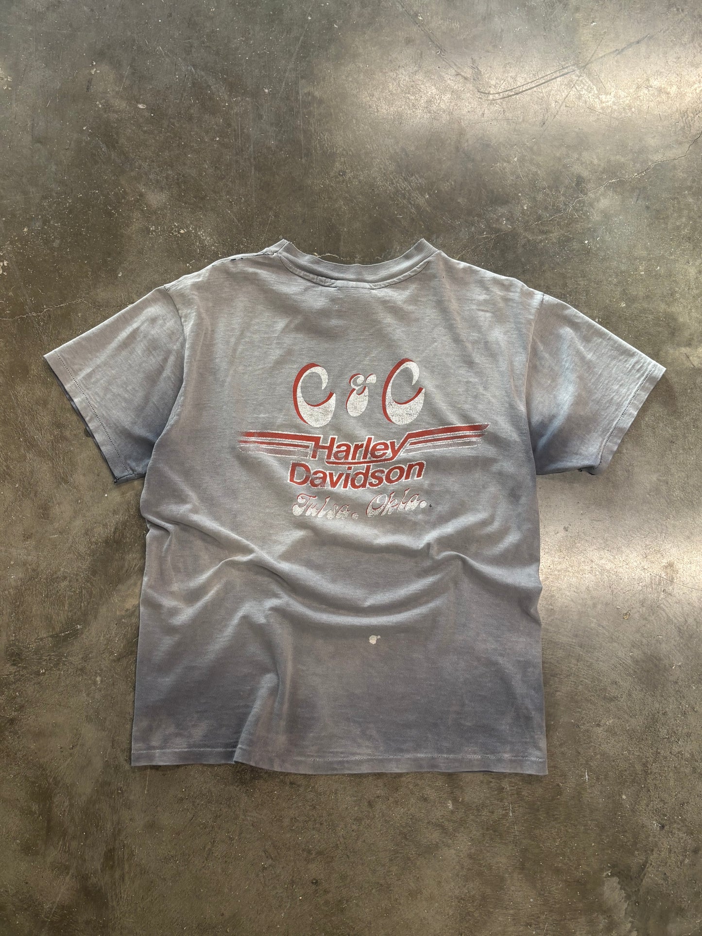Vintage Harley Davidson Super Faded Real Steel shirt size large