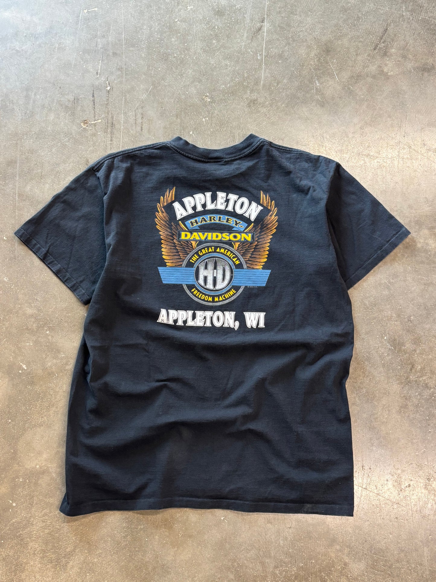 Vintage Harley Davidson Evolution Revolution lighting shirt size xl