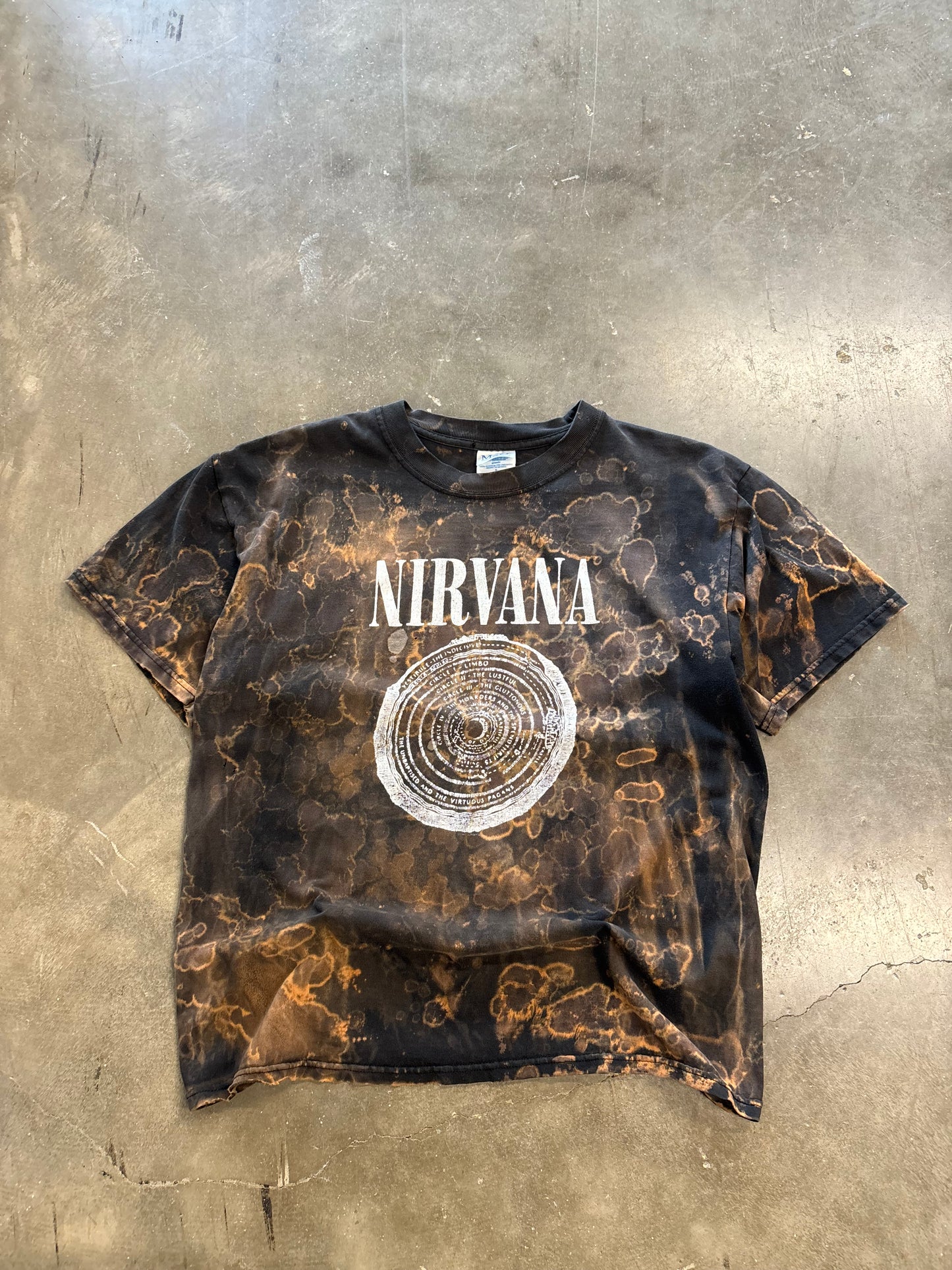 Vintage Nirvana bleached out vestibule shirt size large
