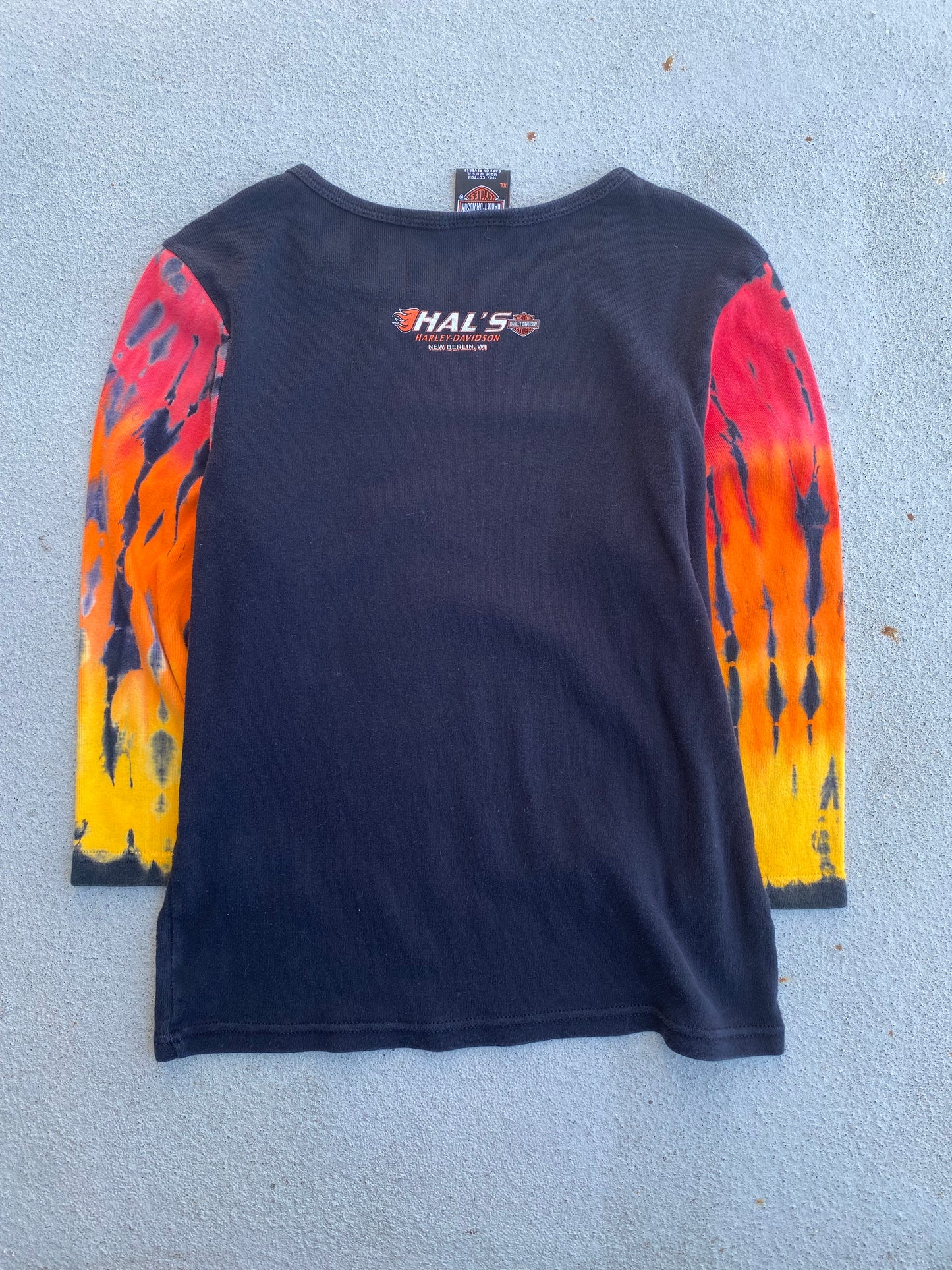 Vintage Harley Bb girl rainbow long sleeve size XL