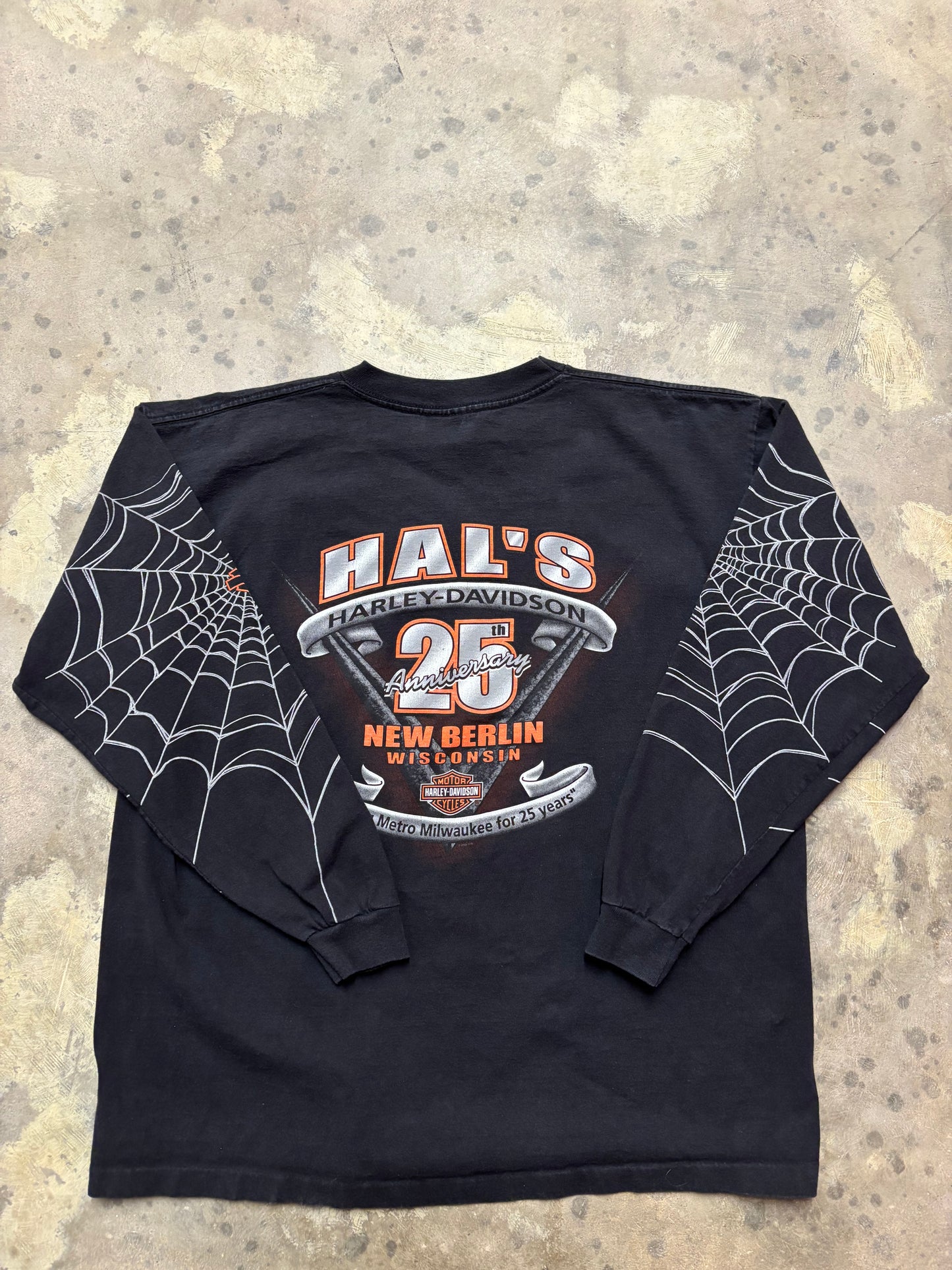 Vintage Harley Davidson spider web longsleeve shirt size XL