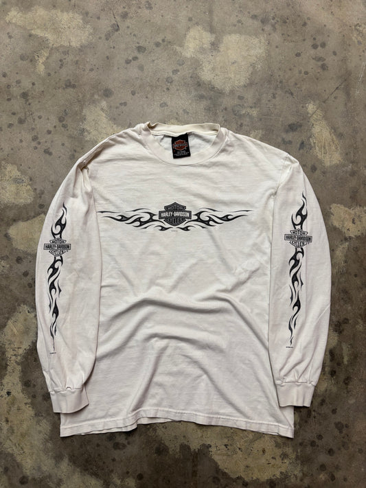 Vintage Harley Davidson black flame long sleeve shirt size medium