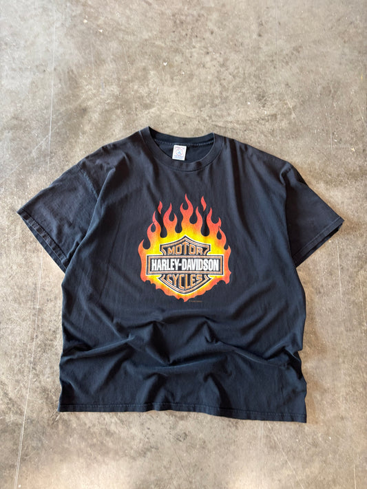 Vintage Harley Davidson Flame ball logo size xxl