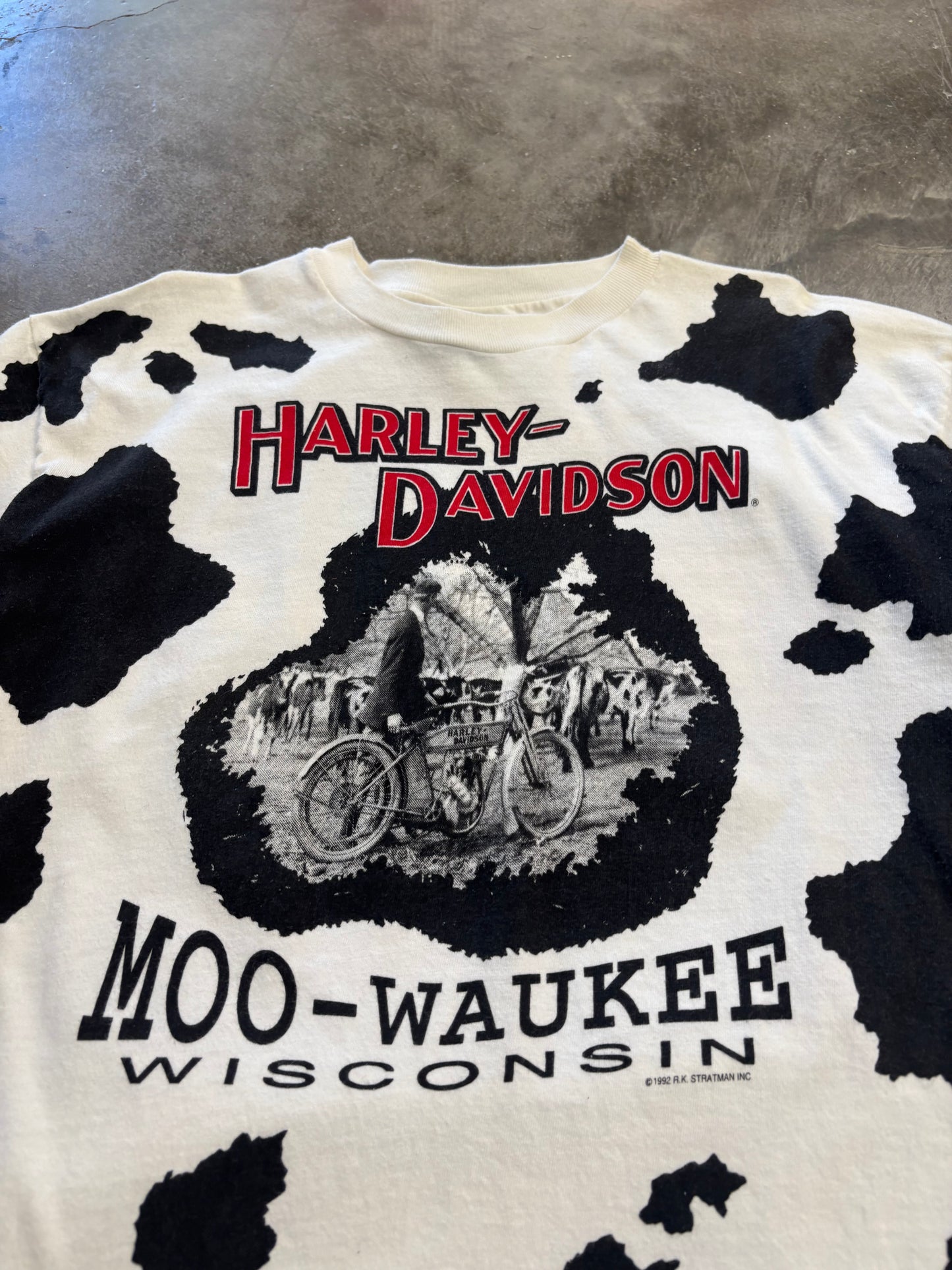 Vintage Harley Davidson Moowaukee shirt size large